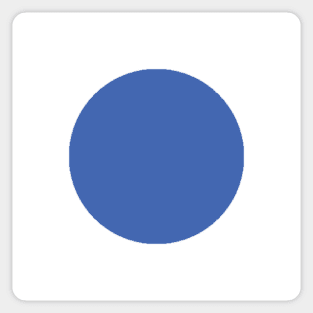 Royal blue polkadots on white Sticker